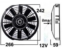 Vapaatuuletin 12V puhaltava 230 mm