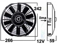 Vapaatuuletin 12V imevä 230 mm