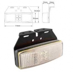 Led-etuäärivalo 12/24V kirkas 1491WM