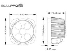 Bullpro Centum led-työvalo 100W