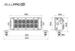 Led-työvalopaneeli Bullpro 60W 300443