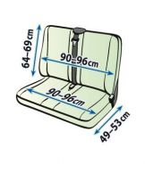 Practical pakettiauton istuinsuoja matkustajalle table