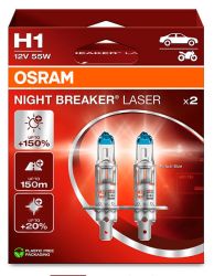 Osram Night Breaker Laser 12V H1 55W 2 kpl