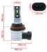 Led-ajovalopolttimo H8 H9 H11 2 kpl