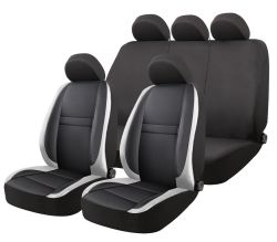 Universaali auton istuinsuojasarja – Musta/Harmaa (9-osainen) SC09