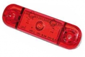 Led-äärivalo punainen litteä 9-36V