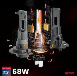 Led-poltin H7 PRO BLACK FULL CANBUS 12/24v 2 kpl 