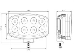 Led-kaukovalo 64W parkilla 12/24V