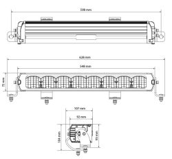 Optibeam Genesis II 600 Hybrid beam lämmitetty lasi