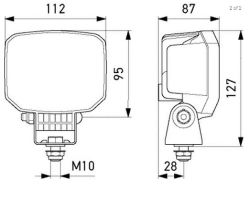 Hella LED PowerBeam S, lähialue, 1850 lm. 9-33V