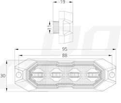 Tasovilkku  4x3W LED R65 R10 12/24V 