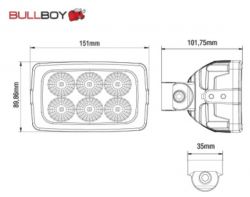 LED-työvalo 30W 10-30V 300368