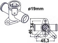 Vesiventtiili 19 mm.