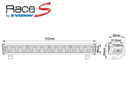 Led-kaukovalo X-vision Race S8