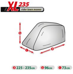 Ajettavan etuleikkurin suojapeite XL235
